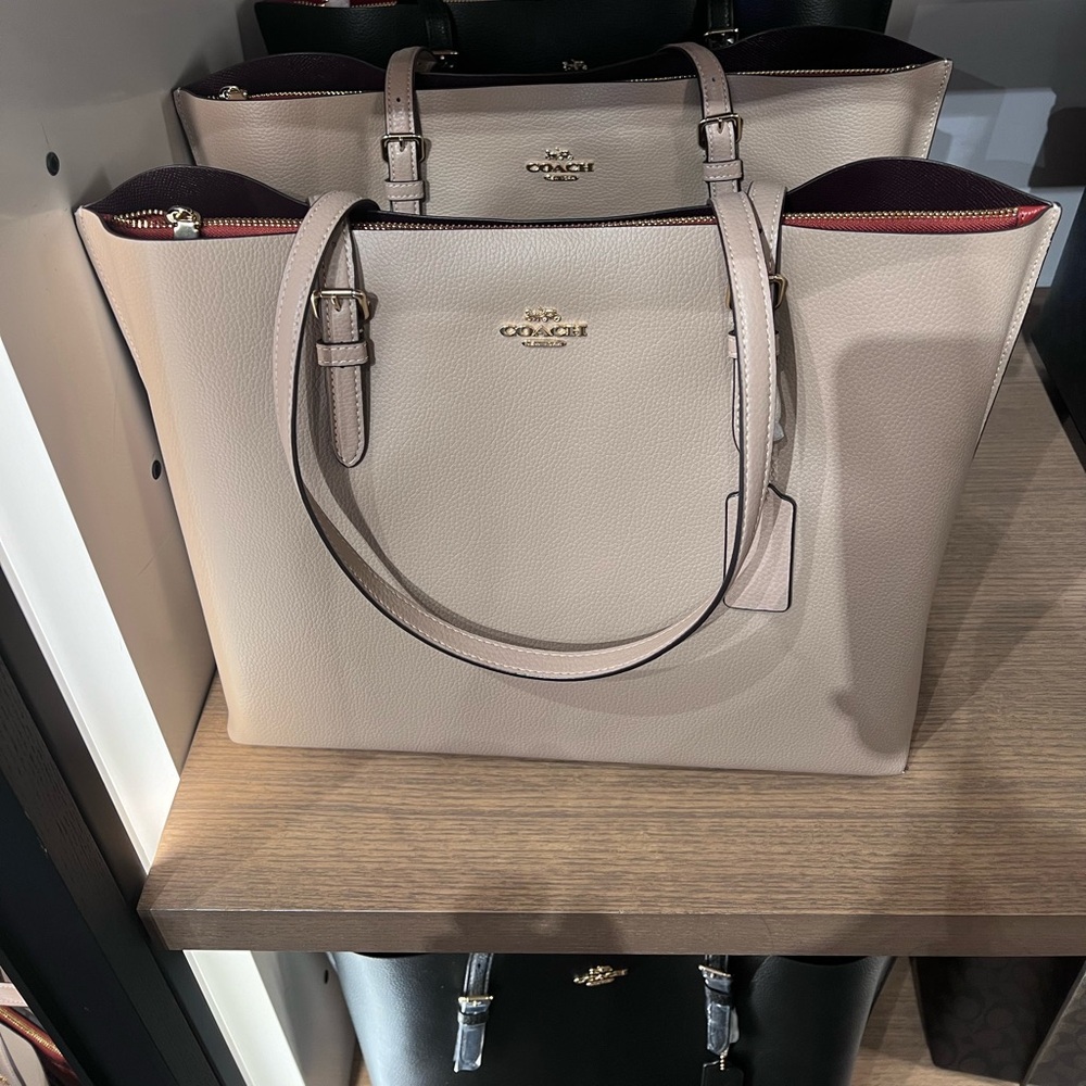 Coach Light Tan Leather Tote